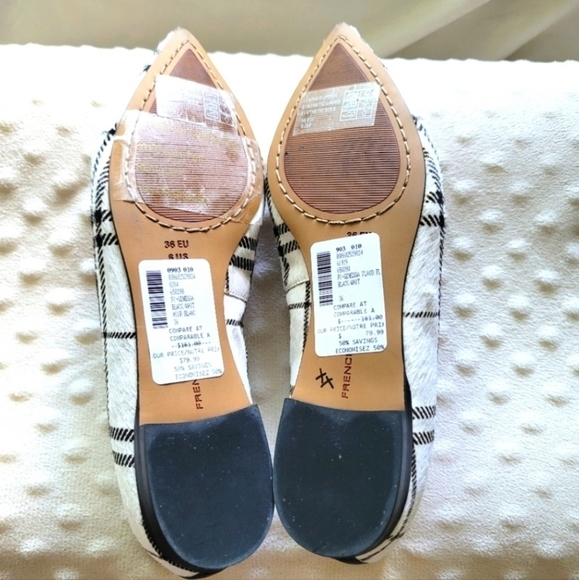 NWT French Connection Plaid Flats Size 6 - Picture 10 of 12